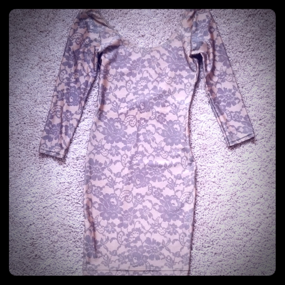 Size S American Apparel Lace Pattern Bodycon Dress